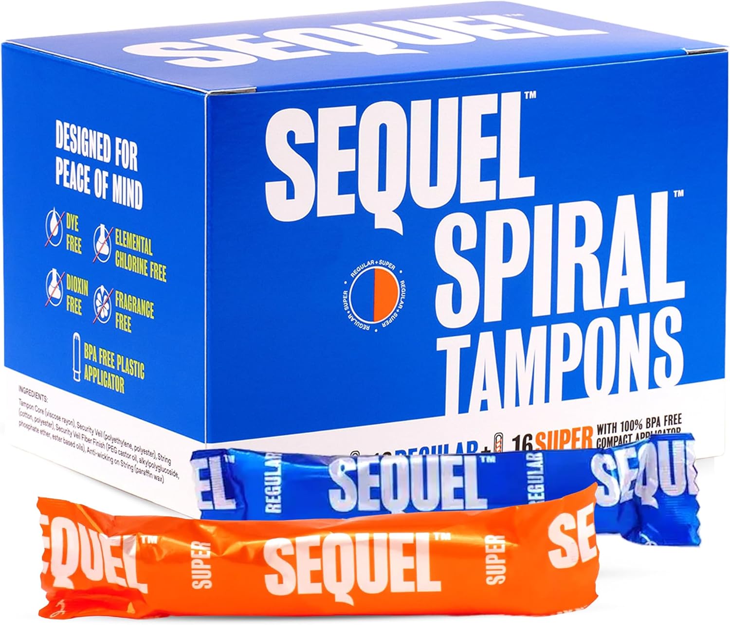 Sequel The Spiral™ Tampon, Combo